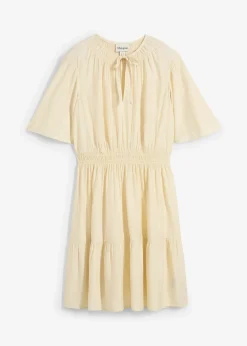 bonprix Robe courte et fluide en viscose mélangée|Femme Robes