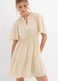 bonprix Robe courte et fluide en viscose mélangée|Femme Robes