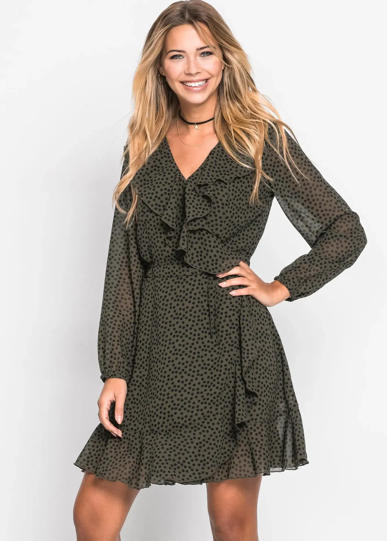 bonprix Robe courte style portefeuille|Femme Robes