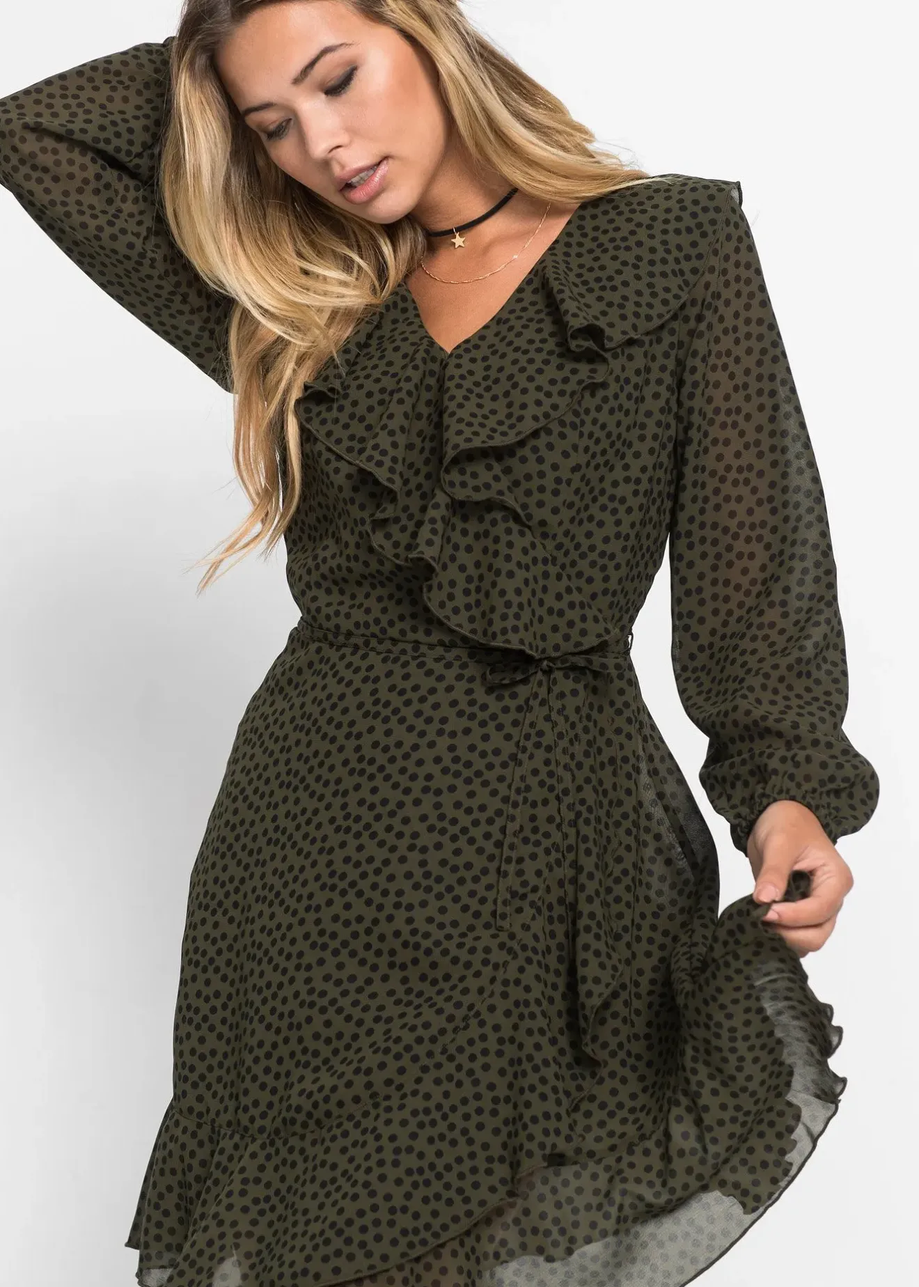 bonprix Robe courte style portefeuille|Femme Robes