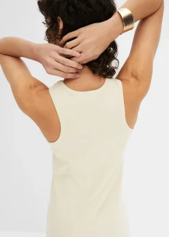 bonprix Robe côtelée en coton|Femme Basiques