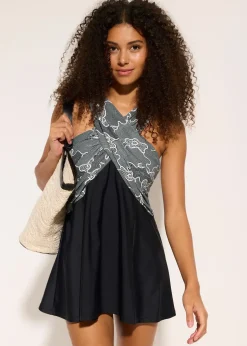 Femme bonprix Robes De Bain|Robe de bain à effet croisé