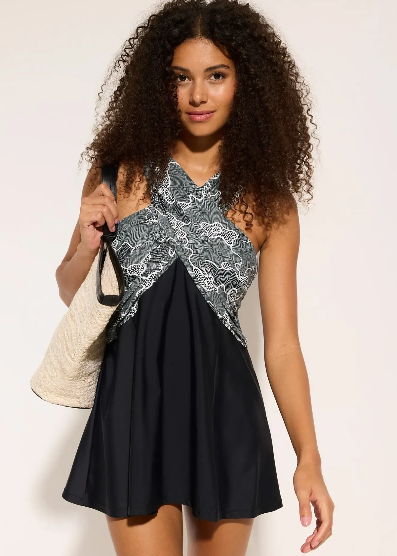 Femme bonprix Robes De Bain|Robe de bain à effet croisé