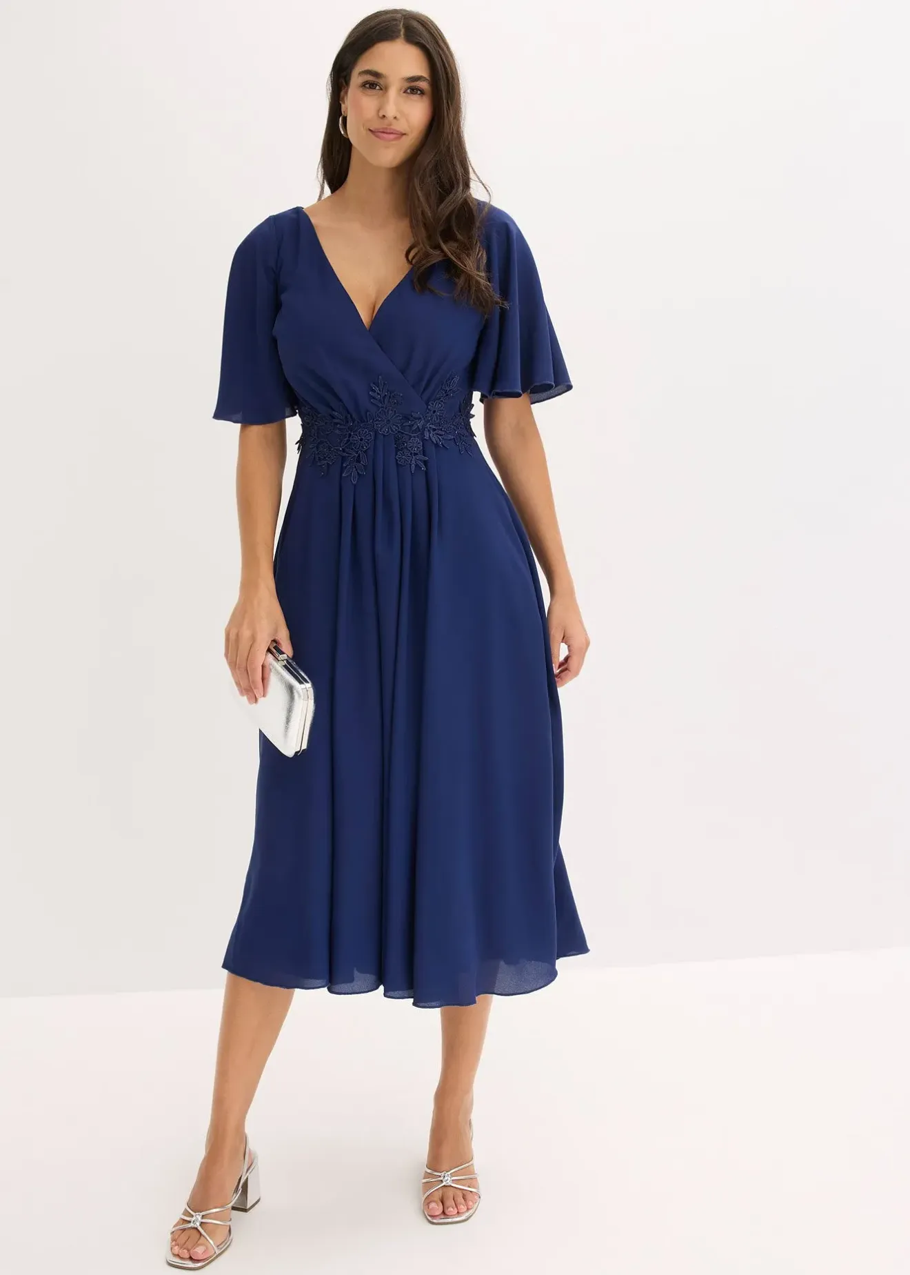 Femme bonprix Mode Festive|Robes|Robe de cocktail avec applications de dentelle