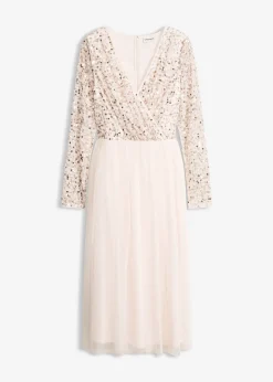 bonprix Robe de cocktail brodée de sequins|Femme Mode Festive|Robes