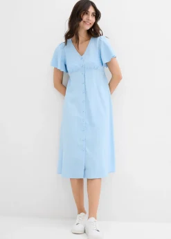 Femme bonprix Femme Enceinte|Robe de grossesse et d'allaitement avec patte de boutonnage