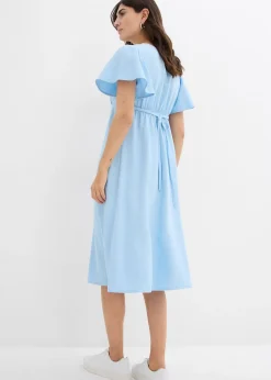Femme bonprix Femme Enceinte|Robe de grossesse et d'allaitement avec patte de boutonnage
