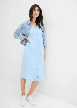 Femme bonprix Femme Enceinte|Robe de grossesse et d'allaitement avec patte de boutonnage