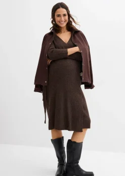 Femme bonprix Femme Enceinte|Robe de grossesse/d’allaitement en maille ultra douce à manches 3/4