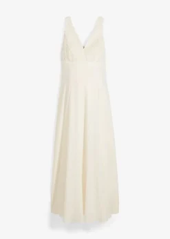 Femme bonprix Femme Enceinte|Robe de mariée de grossesse avec dentelle, satin et crêpe georgette