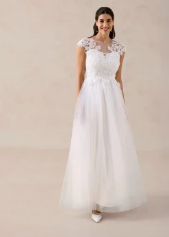 Femme bonprix Robes|Robe de mariée en tulle délicat et dentelle