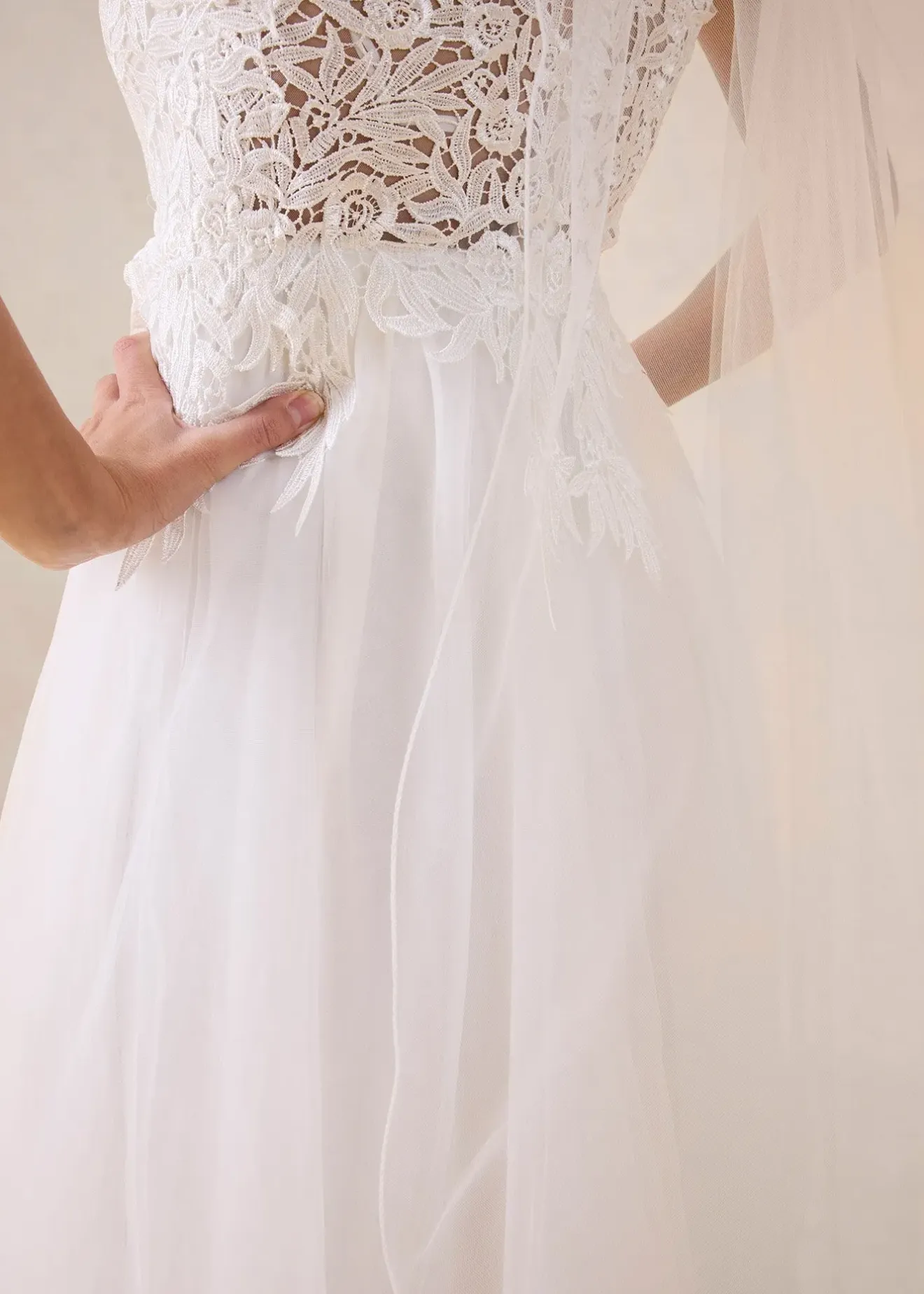 Femme bonprix Robes|Tailles Petite|Robe de mariée en tulle et dentelle