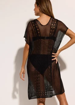 bonprix Robe de plage en viscose aspect crochet|Femme Vêtements De Plage