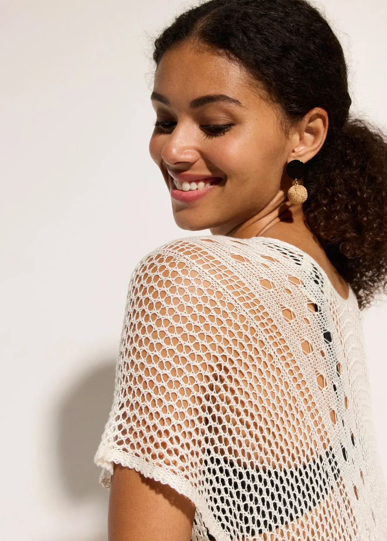 Femme bonprix Vêtements De Plage|Robe de plage en viscose aspect crochet