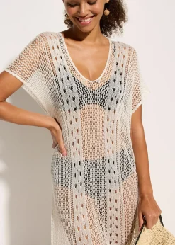 Femme bonprix Vêtements De Plage|Robe de plage en viscose aspect crochet