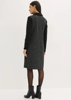 bonprix Robe en jacquard à col contrastant|Femme Robes