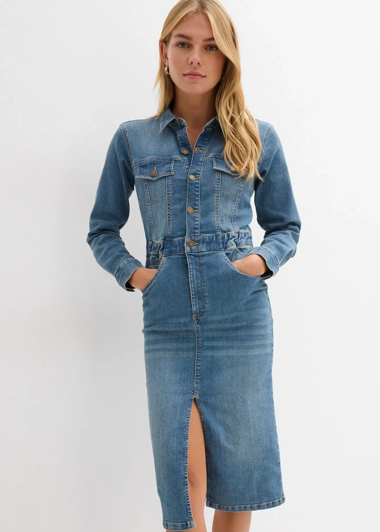 Femme bonprix Tailles Petite|Robes|Robe en jean