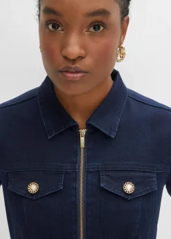 bonprix Robe en jean avec fermeture zippée|Femme Robes