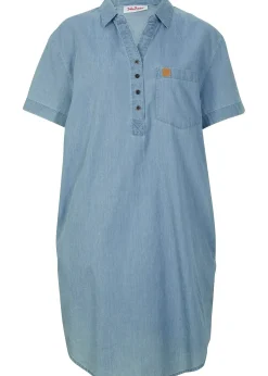 bonprix Robe en jean, manches courtes|Femme Robes