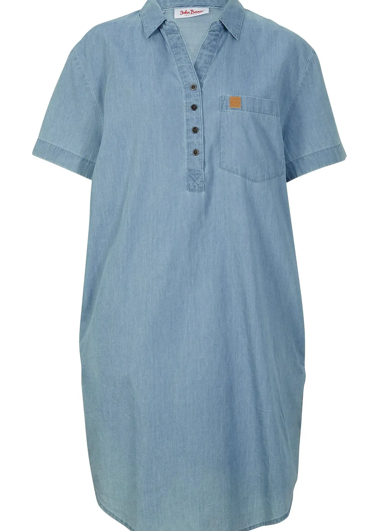 bonprix Robe en jean, manches courtes|Femme Robes