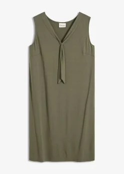 bonprix Robe en jersey à col lavallière|Femme Robes