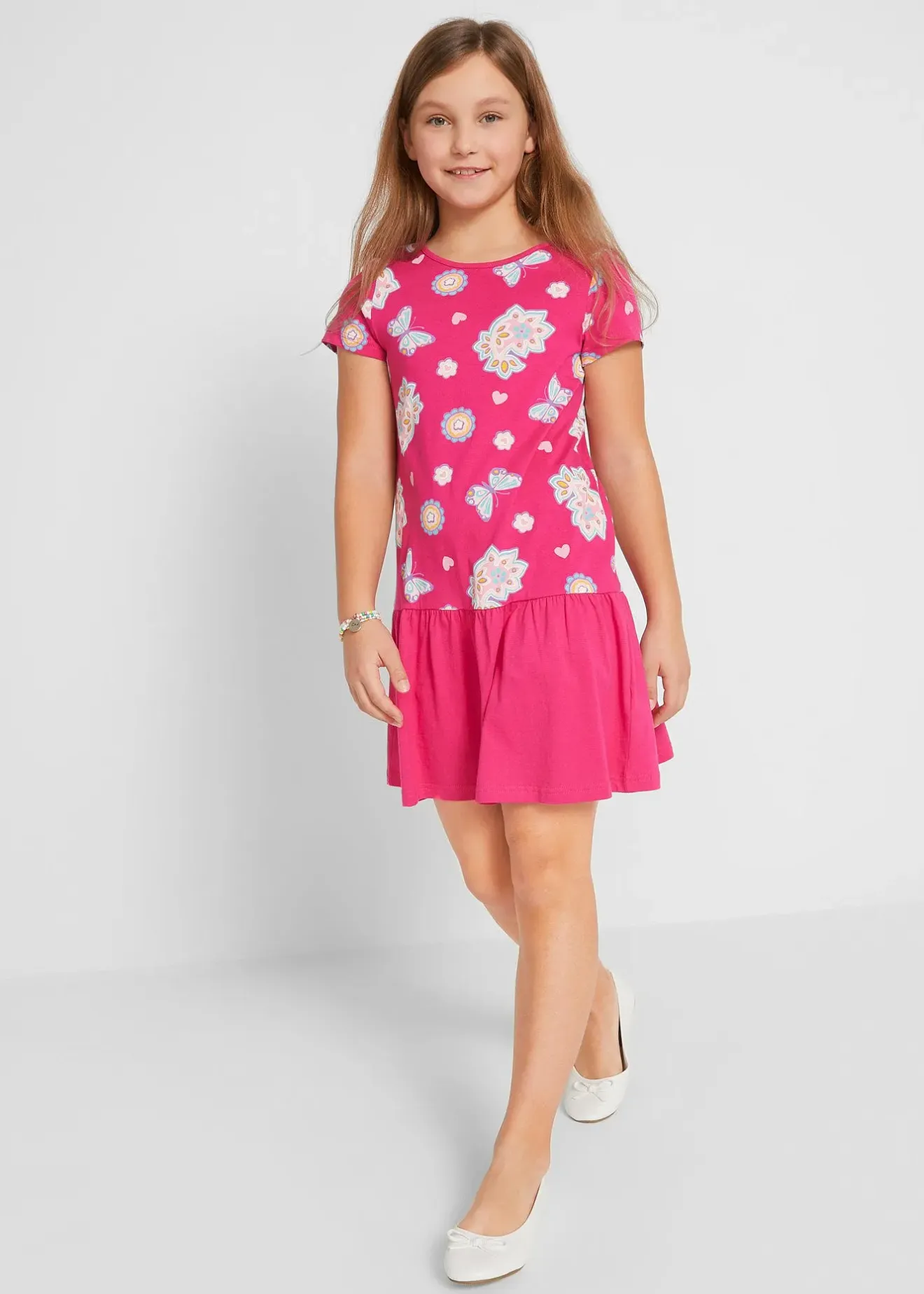 Enfant bonprix Vêtements Enfant|Filles 9-16 Ans·Robes & Combinaisons|Robe en jersey 100% coton