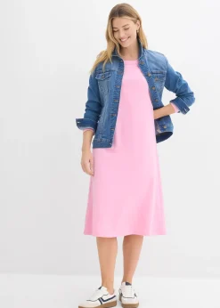 Femme bonprix Basiques|Robes|Robe en jersey 100% coton épais