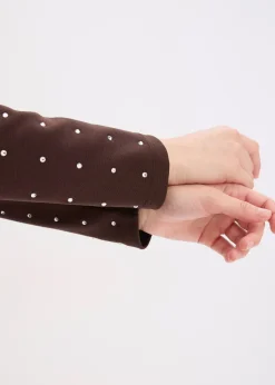 bonprix Robe en jersey à strass|Femme Robes