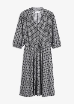 Femme bonprix Robes|Robe en jersey avec ceinture à nouer (ens. 2 pces)