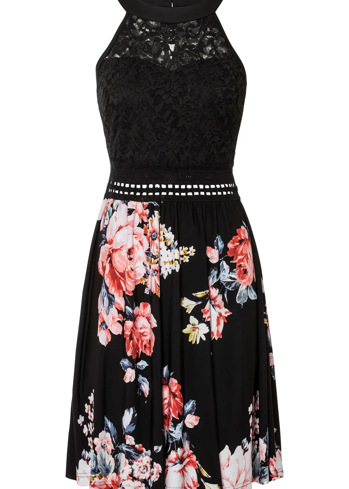 bonprix Robe en jersey avec dentelle|Femme Robes