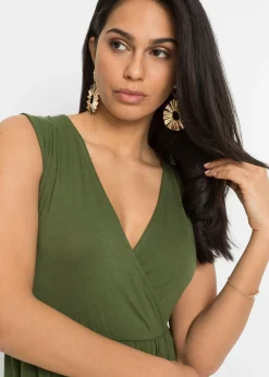 bonprix Robe en jersey avec dentelle|Femme Robes