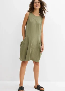 bonprix Robe en jersey coton avec poches|Femme Robes