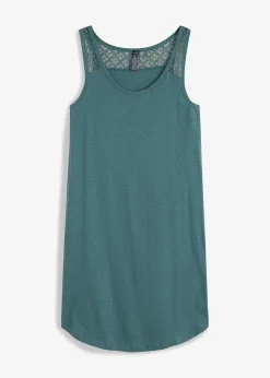 bonprix Robe en jersey coton avec dentelle|Femme Robes