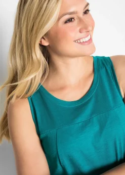 Femme bonprix Robes|Robe en jersey coton avec poches