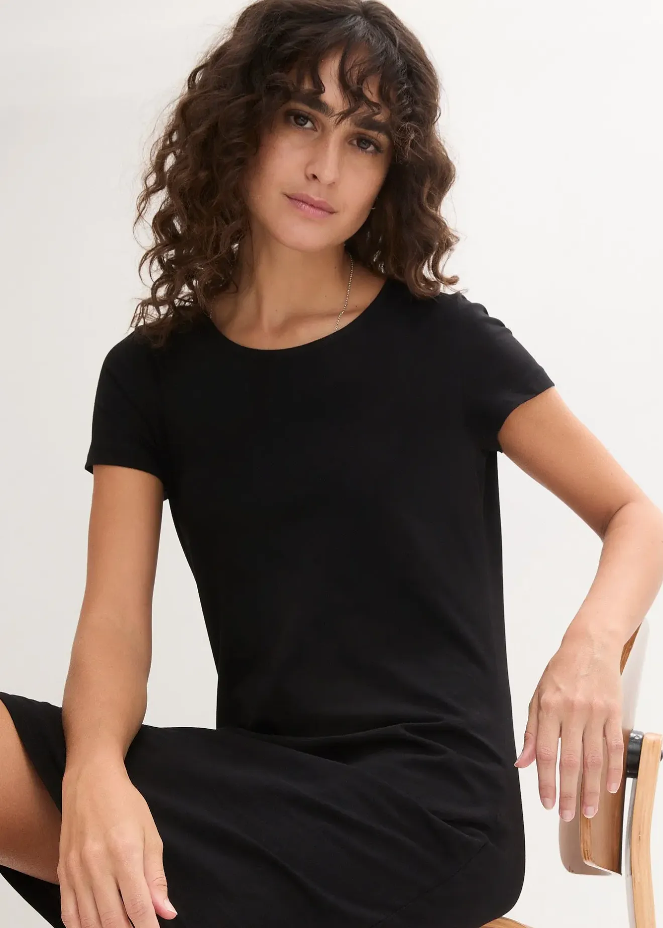 Femme bonprix Basiques|Robes|Robe en jersey coton extensible