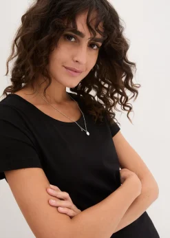 Femme bonprix Basiques|Robes|Robe en jersey coton extensible