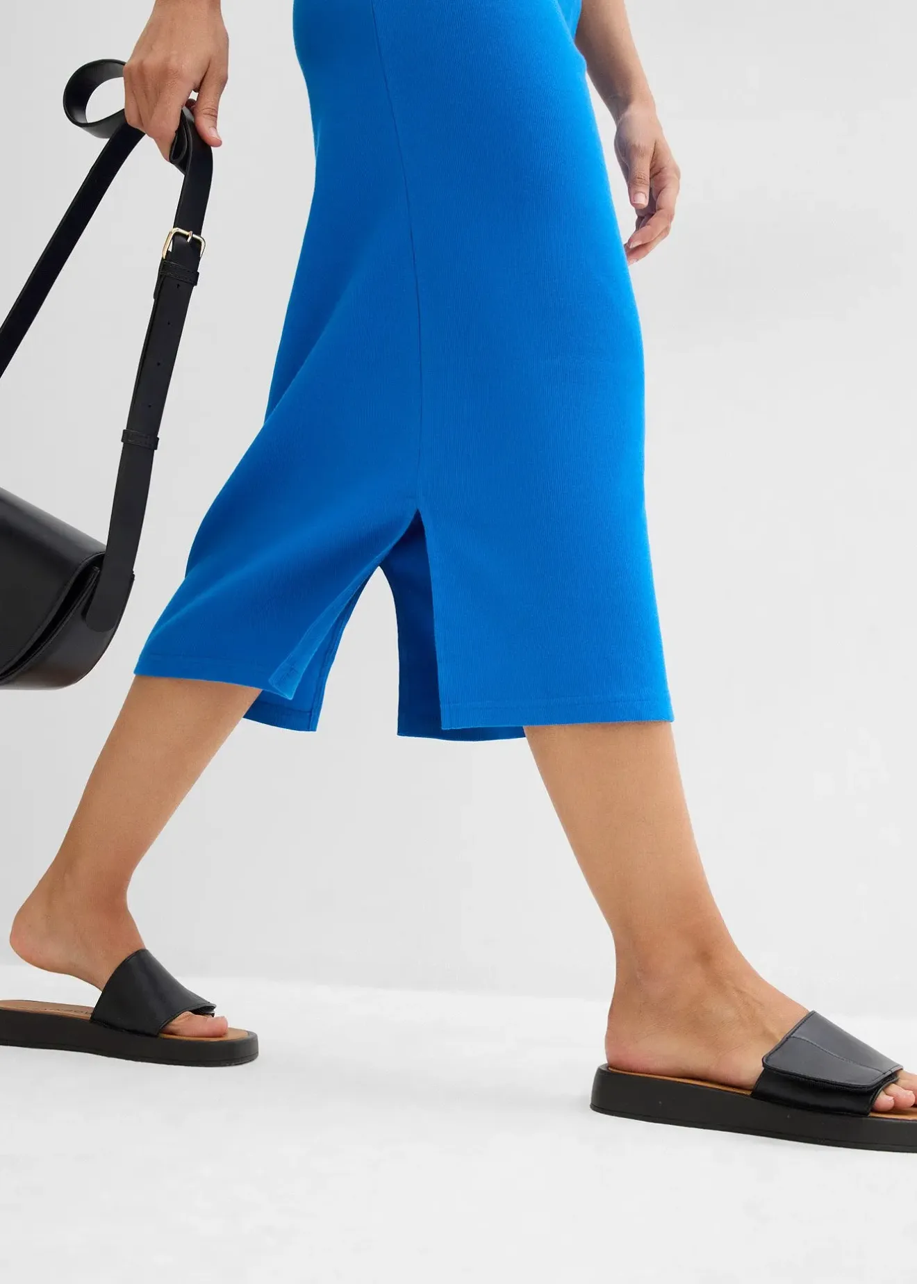 bonprix Robe en jersey coton extensible|Femme Robes