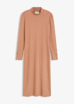 Femme bonprix Robes|Robe en jersey côtelé