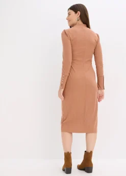 Femme bonprix Robes|Robe en jersey côtelé