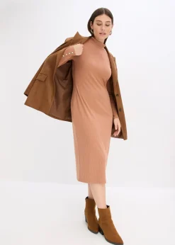 Femme bonprix Robes|Robe en jersey côtelé