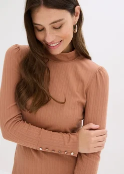 Femme bonprix Robes|Robe en jersey côtelé