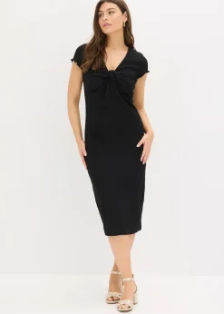 bonprix Robe en jersey de crêpe texturé|Femme Robes