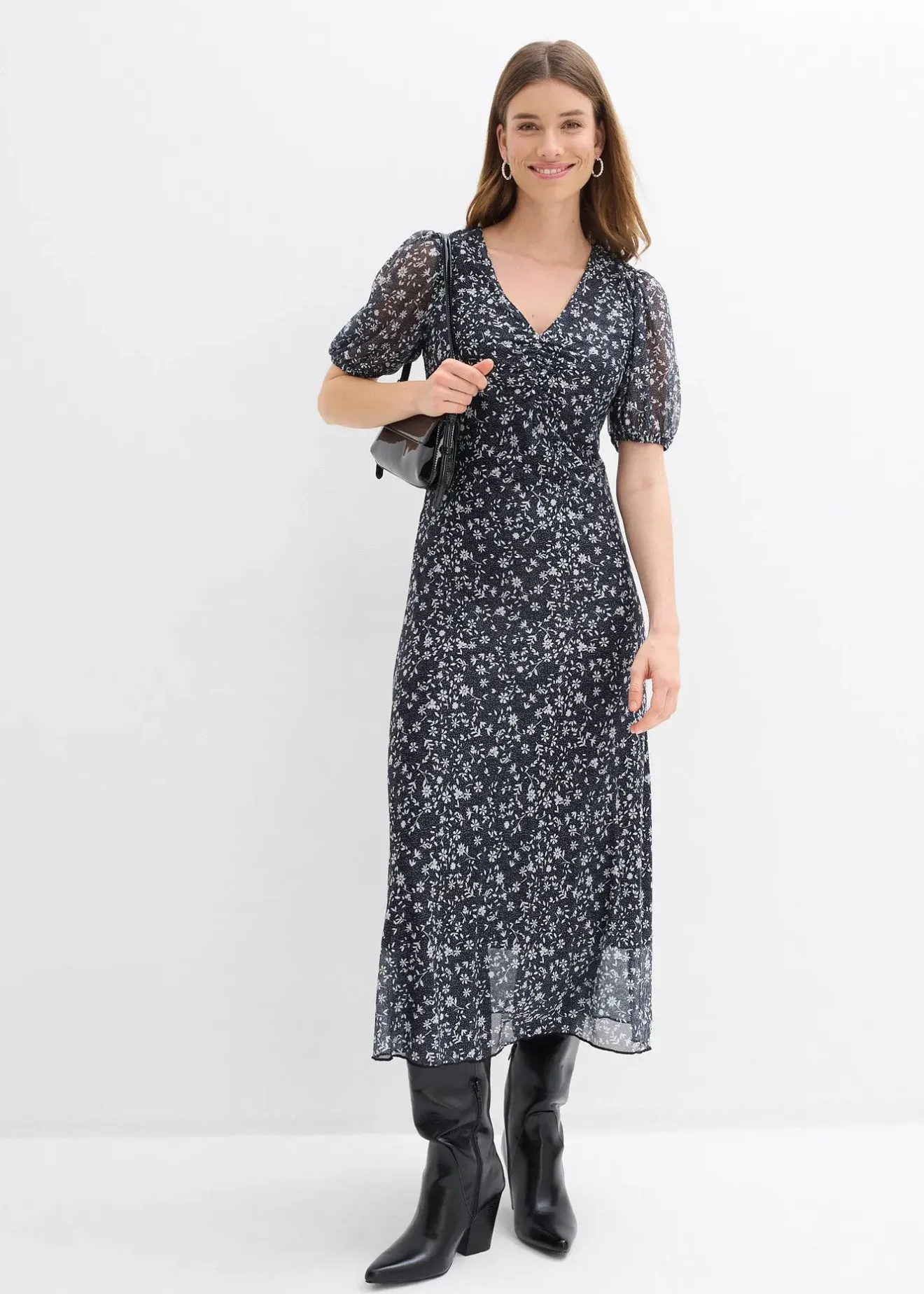 bonprix Robe en jersey et mesh fin|Femme Robes