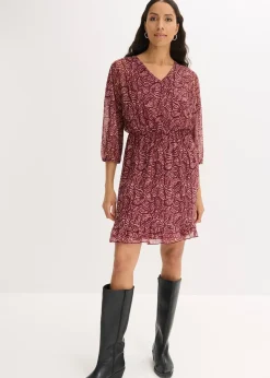 bonprix Robe en jersey et mesh fin|Femme Robes