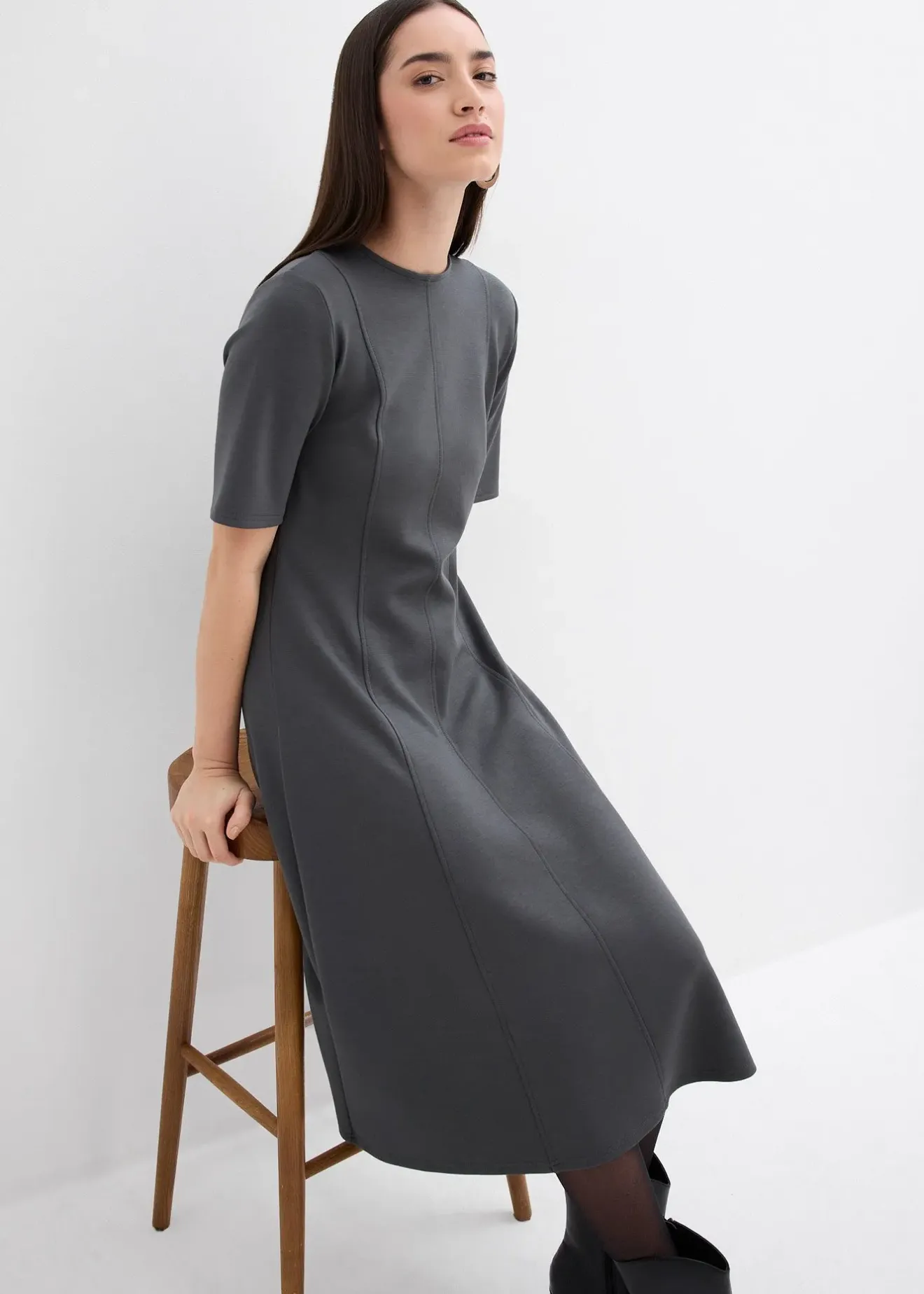 bonprix Robe en jersey fluide|Femme Robes