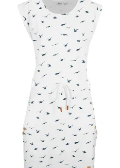 Femme bonprix Robes|Robe en jersey imprimé à manches papillon