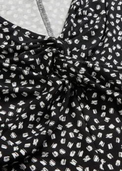 bonprix Robe en jersey imprimé avec drapé|Femme Robes