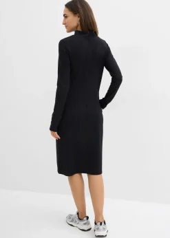 Femme bonprix Basiques|Robes|Robe en jersey milano à col montant