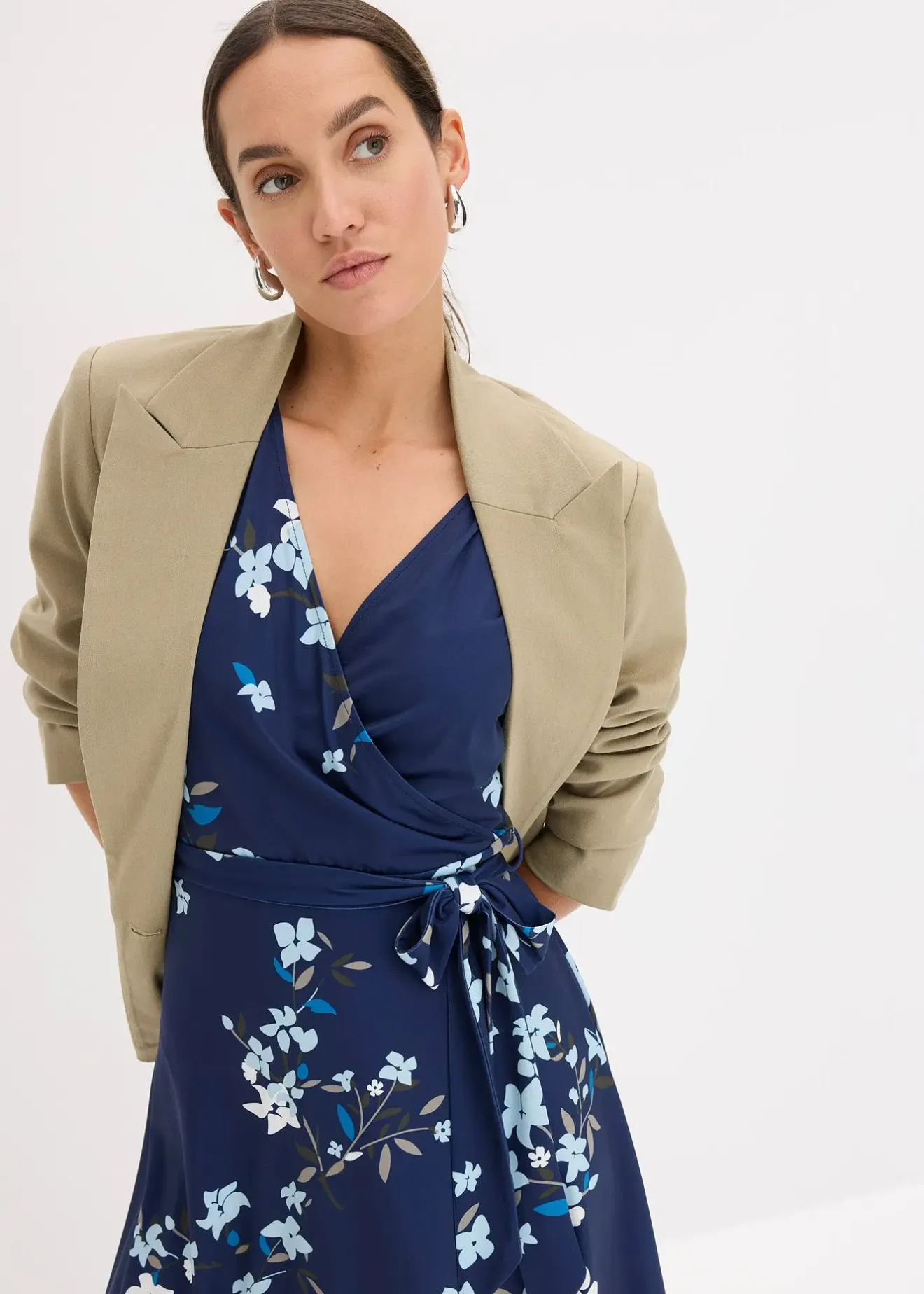 bonprix Robe en jersey style portefeuille|Femme Robes