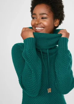 bonprix Robe en maille à col châle|Femme Maille|Robes